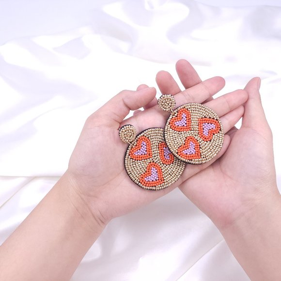 Seed bead Earring, Handmade, made in India, A gift for you, ONLY 1 LEFT!!! - Picture 11 of 11